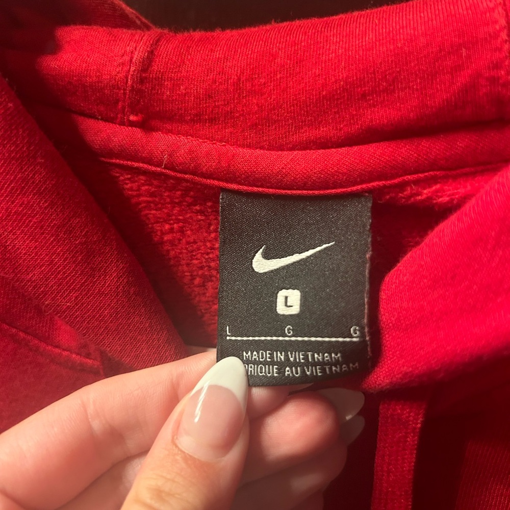 Women Nike hoodie red large